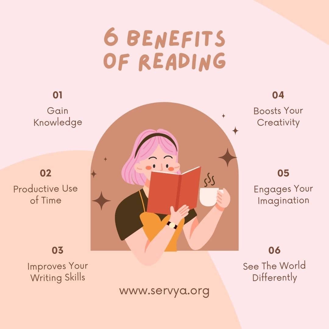 Benefits of reading infographic